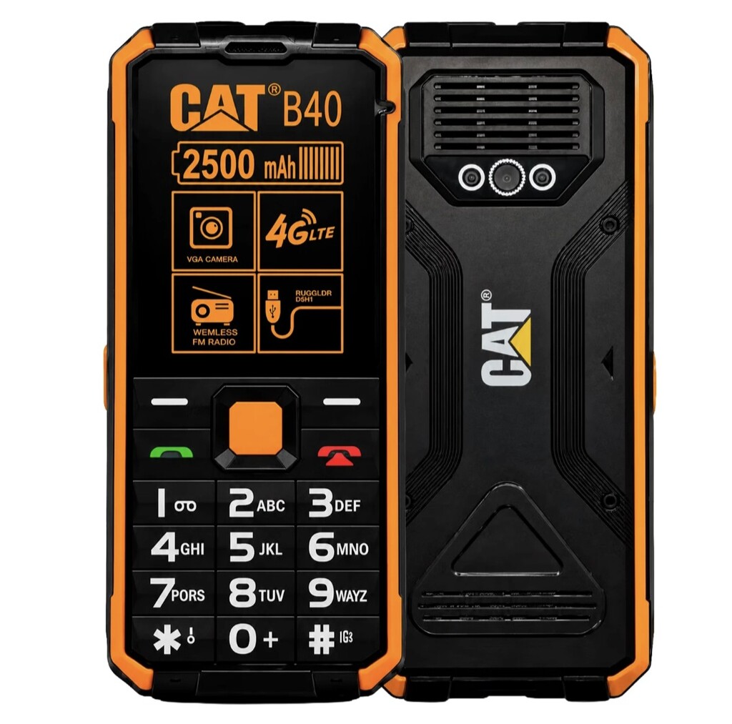 Celular Caterpillar Cat B40 4G Dual SIM Pantalla 2.4" - Negro Y Naranja